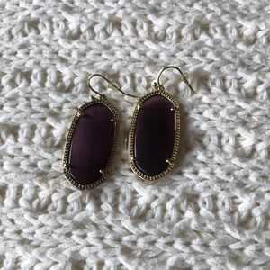 Kendra Scott purple drop earrings